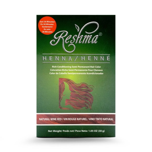 30 Minute Henna - Natural Wine Red Semi-Permanent Hair Color Supply