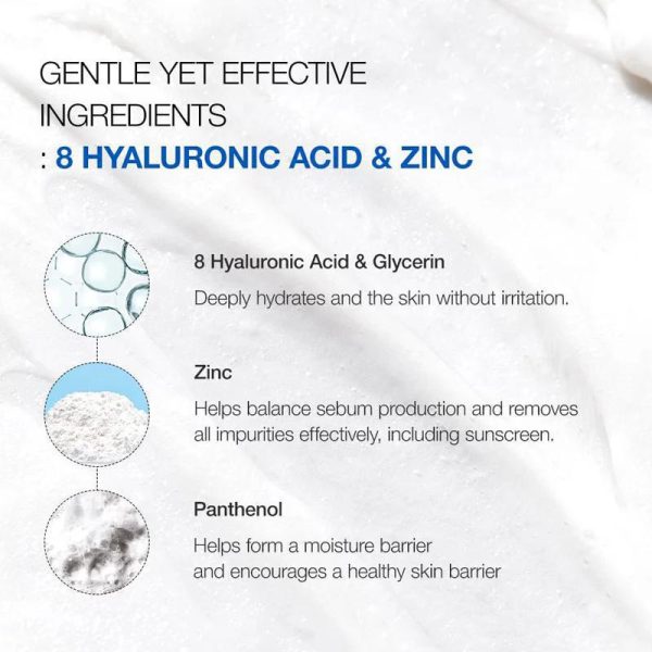 ANUA 8 Hyaluronic Acid Hydrating Gentle Foaming Cleanser 安宇安收缩毛孔温和保湿泡沫洁面乳 150ml Discount