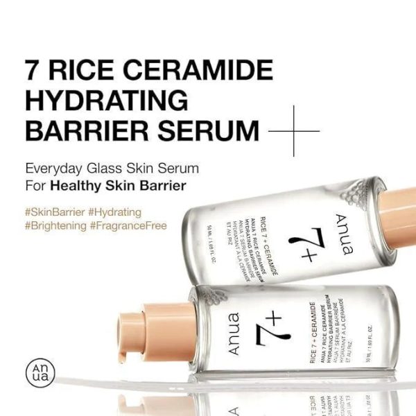 ANUA 7 Rice Ceramide Hydrating Barrier Serum 安宇安鱼腥草舒缓镇静补水精华 50ml Hot on Sale