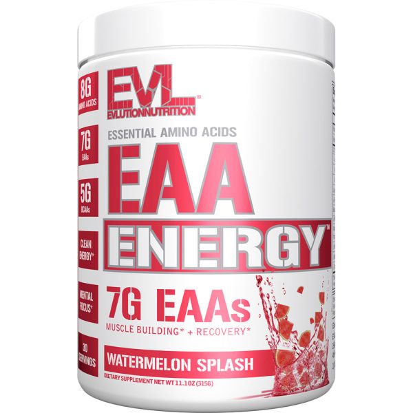 EVL EAA Energy BCAA Clean Energy Muscle Building & Recovery Drink Mix - Choose Flavor 30srv Online now