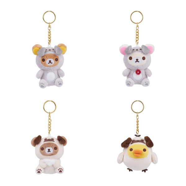 San-X Rilakkuma Original Pug Series Blind Box Keychains 轻松熊原创哈巴狗系列钥匙扣 Discount