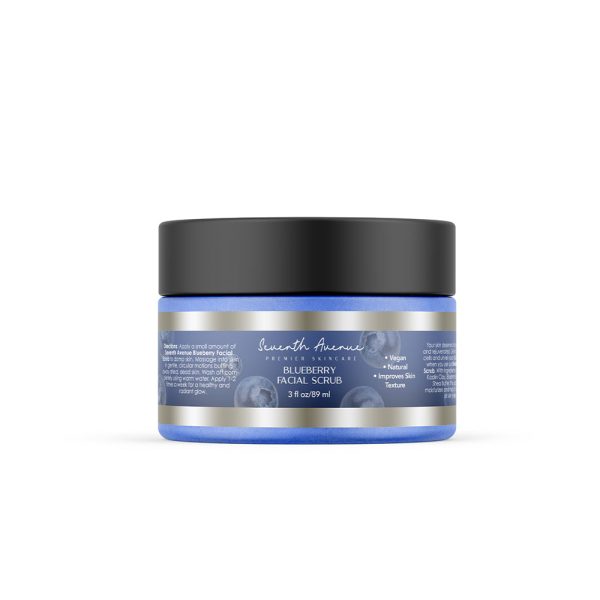 Blueberry  Vegan Facial Sugar Scrub with Blueberry Extract, White Kaolin Clay & shea Butter Supply