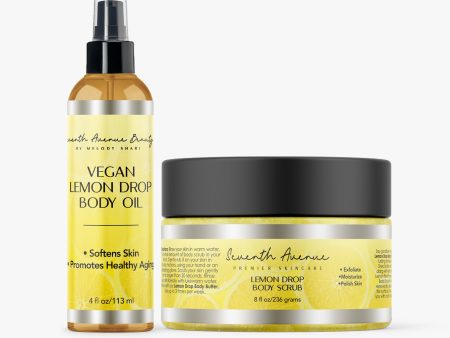 Vegan Lemon Drop Scrub & Oil Duo on Sale