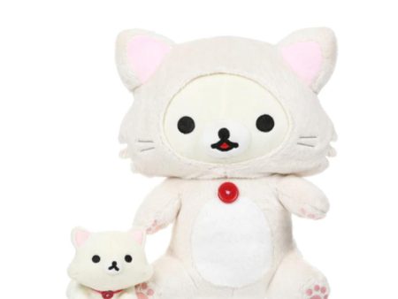 San-X Rilakkuma Korilakkuma Cat Playing With Kitty 轻松熊系列小白熊与猫咪朋友 For Discount