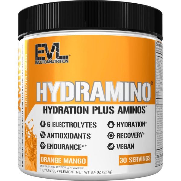 EVL Hydramino 30srv Choose Flavor - 6 Key Electrolytes Drink Mix for Hydration, Endurance & Recovery Online