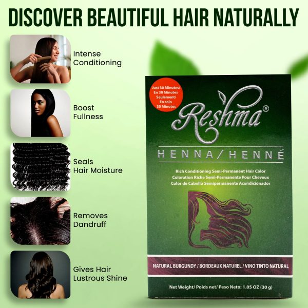 30 Minute Henna - Natural Burgundy Semi-Permanent Hair Color Online Hot Sale