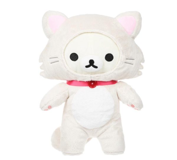 San-X Rilakkuma Korilakkuma Cat Standing 轻松熊系列小白熊猫咪套装毛绒玩具 Online Hot Sale