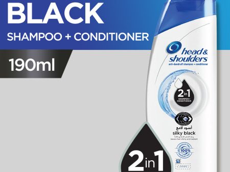 Head & Shoulder Silky Black 2 in 1 190ml Sale