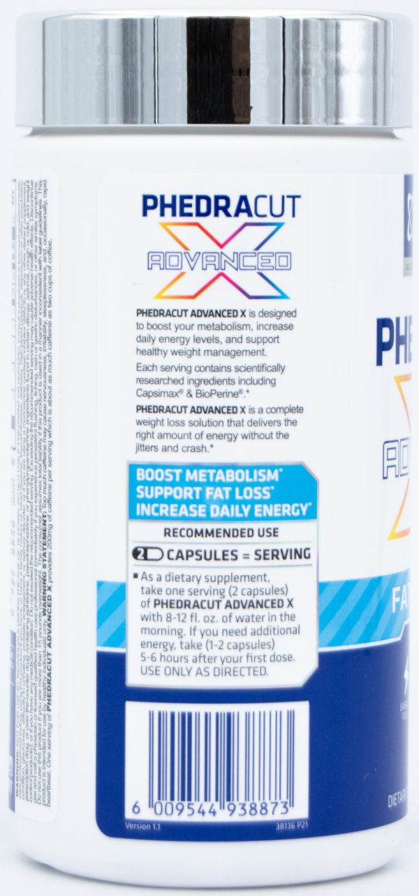 USN PhedraCut Advanced X Fat Burner Super Thermogenic, 60 Capsules Online now