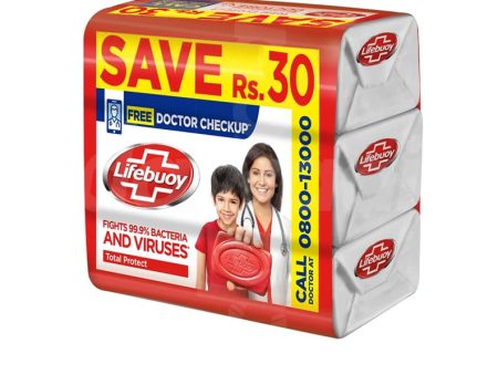 Lifebouy Soap Total 10 128gm - Pack of 3 For Sale