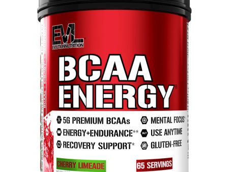 EVL BCAA Energy Cherry Limeade 65srv - Hydrating PreWorkout For Energy, Endurance, & Recovery Sale