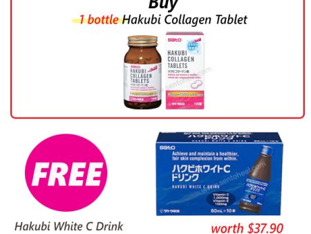 Sato Hakubi Collagen Tablets 180 tablets Discount