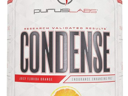 Purus Labs Condense: Most Powerful Pre Workout Energy Drink Mix Powder 40 srvs- Juicy Florida Orange For Cheap