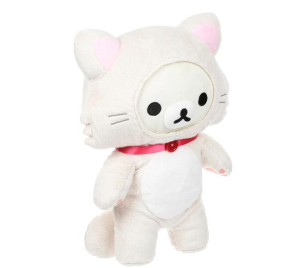 San-X Rilakkuma Korilakkuma Cat Standing 轻松熊系列小白熊猫咪套装毛绒玩具 Online Hot Sale