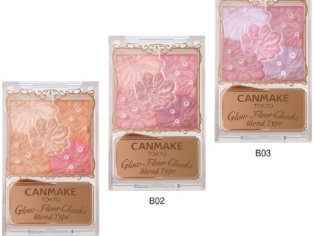 CANMAKE Glow Fleur Cheeks Blend Type 井田五色花瓣闪亮哑光二合一腮红盘 For Cheap