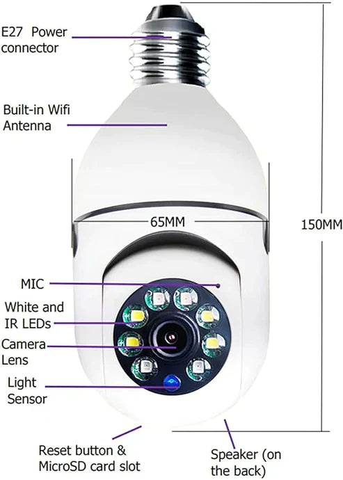 Security Camera with LED Lights Hot on Sale