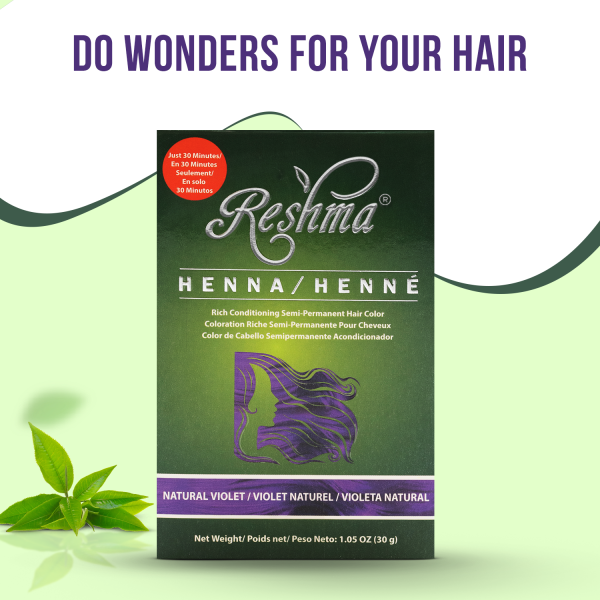 30 Minute Henna - Natural Violet Semi-Permanent Hair Color Supply