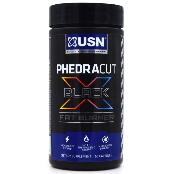 USN PhedraCut Black X Fat Burner for Weight Loss Management, 50ct Online now