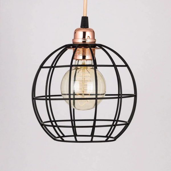 Black Iron Edison Lamp Shade For Sale