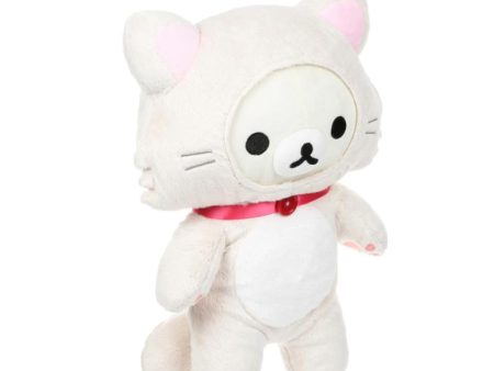 San-X Rilakkuma Korilakkuma Cat Standing 轻松熊系列小白熊猫咪套装毛绒玩具 Online Hot Sale