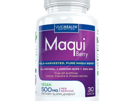 Pure, Natural Maqui Berry: Antioxidant Rich Superfood Supplement for Immune Support, Skin & Eye Health 30 Caps For Cheap