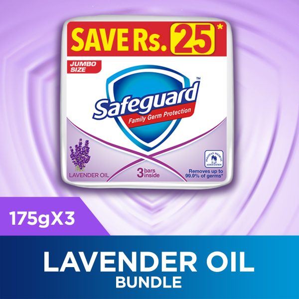 Safeguard Bar Soap Lavender Oil 175gm ( Pack of 3 ) For Discount