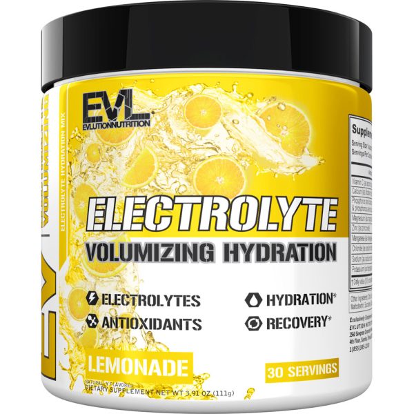 EVL Electrolyte 30srv | The Ultimate Volumizing Hydration Powder with 6 Key Electrolytes, Lemonade Flavor Fashion