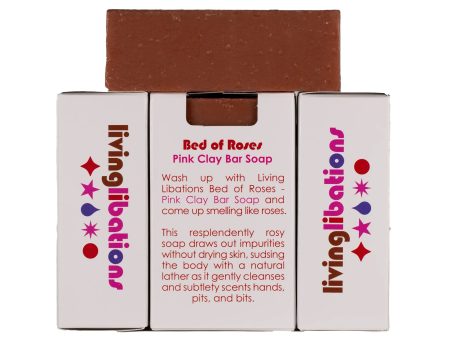 LIVING LIBATIONS | Bed of Roses - Pink Clay Bar Soap Cheap