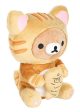 San-X Rilakkuma as Tiger Eating Fish Plush 轻松熊橙色虎猫吃鲷鱼外套毛绒玩具 For Cheap