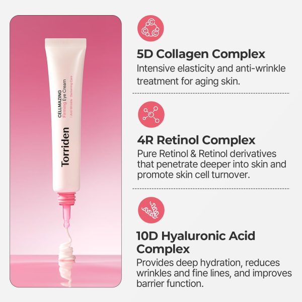 Torriden Cellmazing Firming Eye Cream 桃瑞丹胶原蛋白弹力抗皱改善眼纹眼霜 30mL Hot on Sale