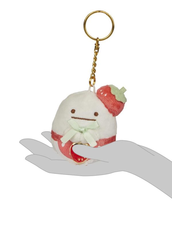 San-X Sumikkogurashi Obake San-X Original Strawberry Series Keychain 日本角落生物可爱钥匙扣挂件 1个 Sale