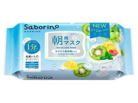 BCL Saborino Morning Facial Sheet Mask 碧芯珞日本早安面膜清凉舒爽无油感透明肌款 28pcs Online