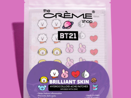 The Creme Shop BT21 Brilliant Skin Hydrocolloid Acne Patches 宇宙明星水胶体痤疮贴片祛痘贴 Discount