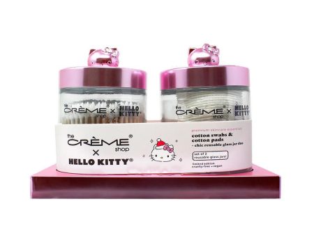 The Creme Shop X Sanrio Holiday 2023 Glass Jar 2Set (Cotton Pads&Swab) (Pink) 三丽鸥联名可重复使用玻璃罐 2 件套（化妆棉和棉签）（粉色） Online