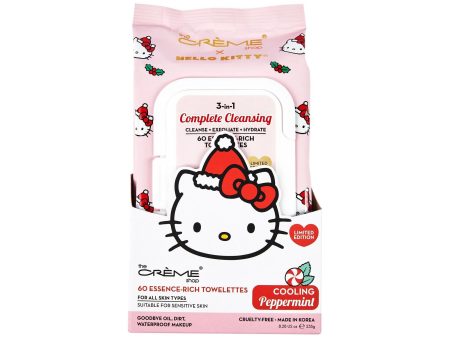 The Creme Shop X Sanrio Holiday 2023 Cleansing Wipes Refreshing Rose Water 三丽鸥联名三合一全面清洁精华湿巾 For Discount