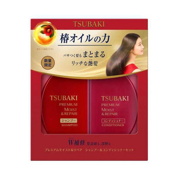 SHISEIDO Tsubaki Perfect Moisturizing Shampoo 490ml + Conditoner 490ml 丝蓓绮红椿山茶花洗发水护发素套装 Fashion