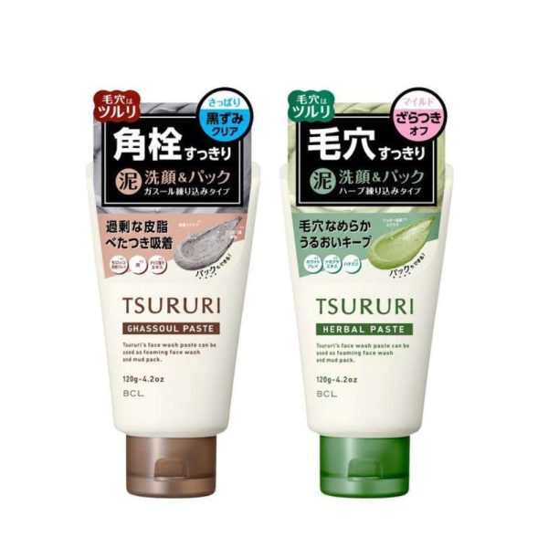 BCL Tsururi Face Wash Paste 碧芯珞日本黑炭深层洗面奶去黑头洗面奶泥膜二合一 120g Supply