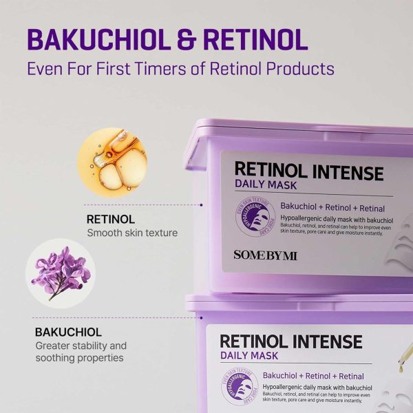 SOMEBYMI Retinol Intense Daily Mask 莎柏蜜视黄醇强效日常面膜 30 Sheets Online Sale