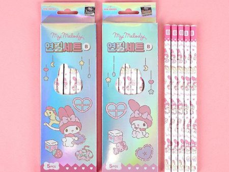 2000 Sanrio 5 Pencil Set_MM 三丽鸥铅笔套装 Fashion