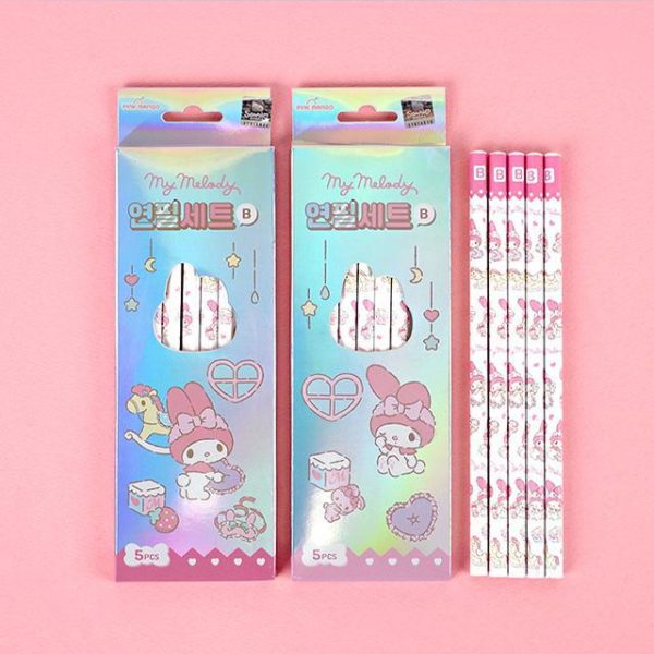 2000 Sanrio 5 Pencil Set_MM 三丽鸥铅笔套装 Fashion