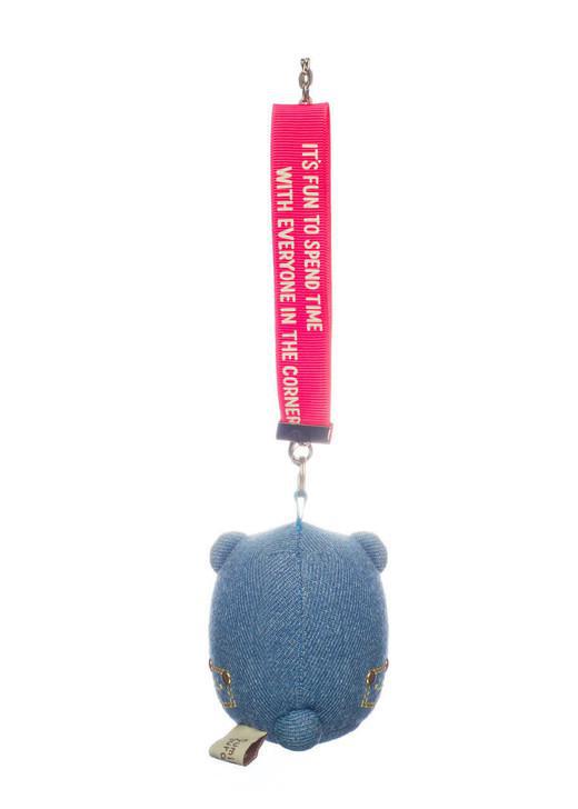 San-X Denim Shirokuma Keychain 原创白熊牛仔布 4 英寸毛绒钥匙扣 Cheap