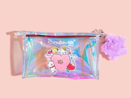 The Creme Shop BT21 Holographic Travel Pouch 宇宙明星旅行化妆包 on Sale