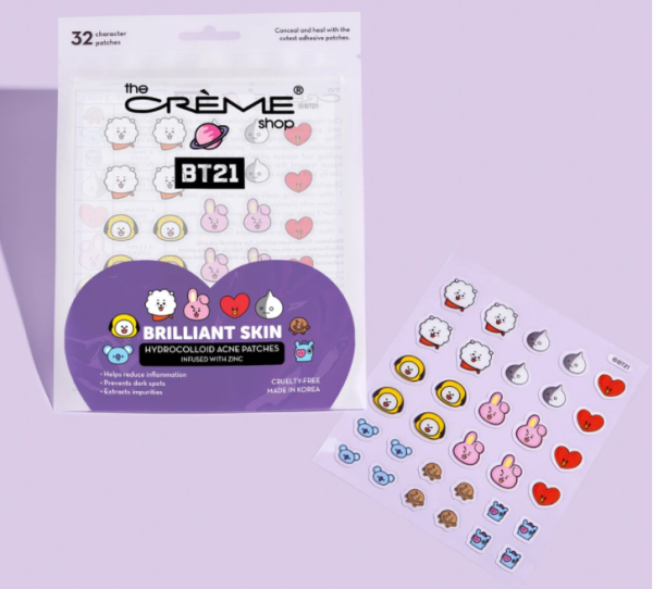 The Creme Shop BT21 Brilliant Skin Hydrocolloid Acne Patches 宇宙明星水胶体痤疮贴片祛痘贴 Discount