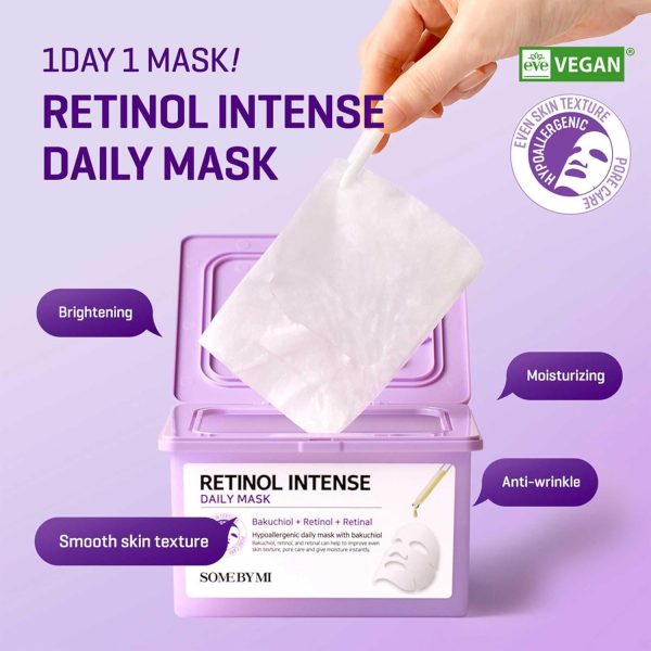 SOMEBYMI Retinol Intense Daily Mask 莎柏蜜视黄醇强效日常面膜 30 Sheets Online Sale