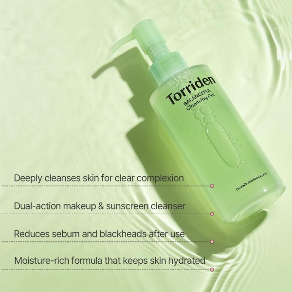 Torriden Balanceful Cleansing Gel 桃瑞丹积雪草舒缓日常温和洗面奶 200mL Discount