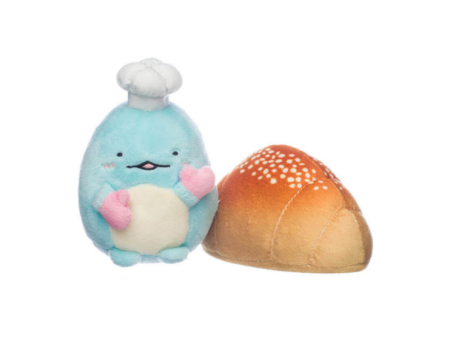 San-X Sumikko Gurashi Original Tokage with a Bread Plush 角落生物藤影与面包毛绒玩具 Online