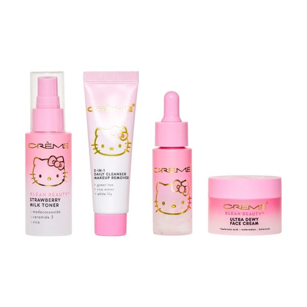 The Creme Shop X Sanrio Holiday 2023 Skincare Essential 4pc Set with Travel Bag 三丽鸥联名护肤必备品4件套旅行包 Cheap