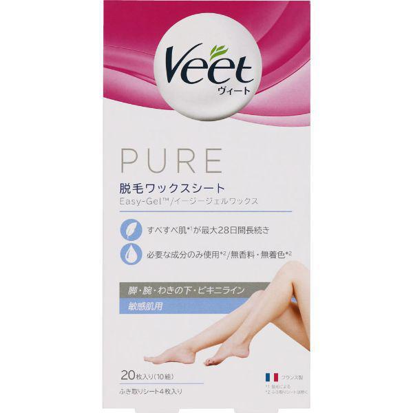 VEET Pure for Sensitive Skin 日本薇婷脱毛蜡脱毛片 20枚 Online Hot Sale